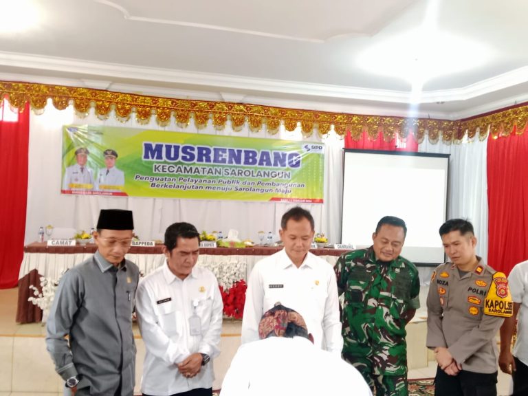 Wabup Sarolangun Buka  Musrenbang Tingkat Kecamatan Sarolangun