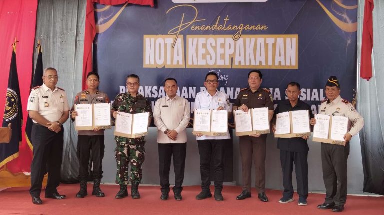 Kanwil Ditjen Pemasyarakatan Jambi Gelar Penandatanganan MoU Pelaksanaan Pidana Kerja Sosial Bersama Forkopimda Sarolangun 