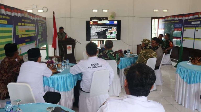 Dansatgas TMMD ke 128 Kodim 0420/Sarko Paparkan Sasaran Pelaksanaan TMMD di Desa Seko Besar