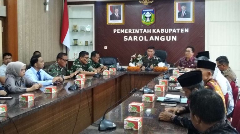 Pemkab Sarolangun Gelar Rakor Pelaksanaan Karya Bakti Skala Besar Bersama Dandim 0420/Sarko